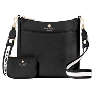 New Kate Spade Emma Medium Swing pack Crossbody Pebble Leather Black